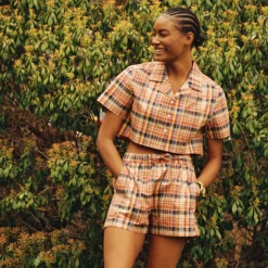 Women's Indian Madras Camp Shirt -Modern Outfit Shop 1 69f5e5ee 902f 40e3 b46f c4f0c940a416