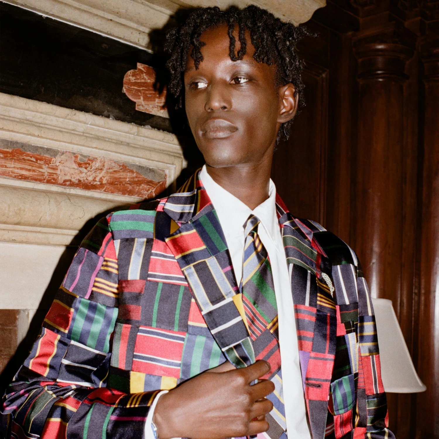 Men's Tie Patchwork Jacket 9 Men's Tie Patchwork Jacket - Image 7