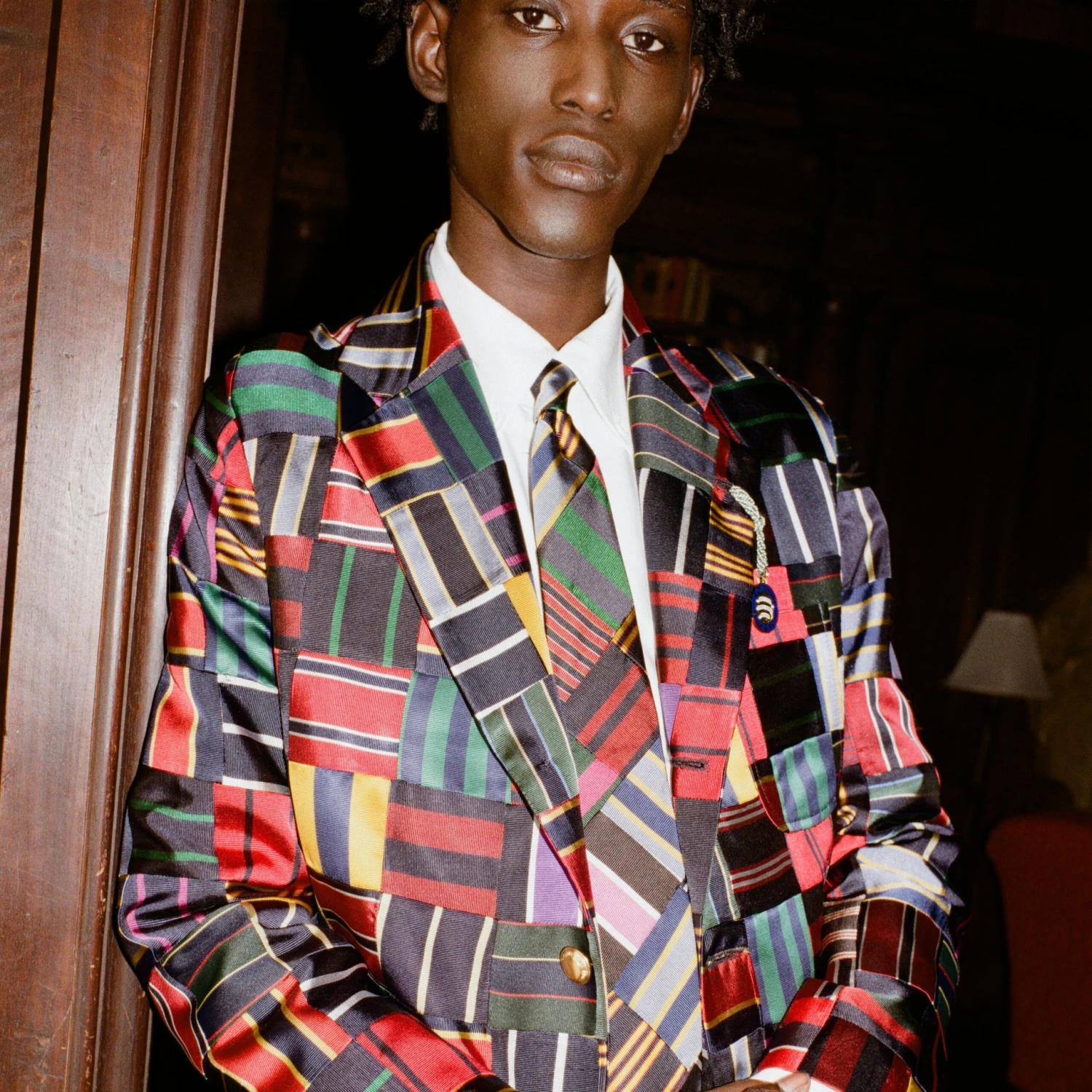 Men's Tie Patchwork Jacket 11 Men's Tie Patchwork Jacket - Image 9