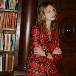 Women's Royal Stewart Tartan Diana Jacket -Modern Outfit Shop 231108231108200023