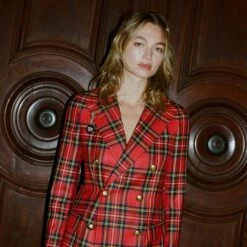 Women's Royal Stewart Tartan Diana Jacket -Modern Outfit Shop 231108231108200028