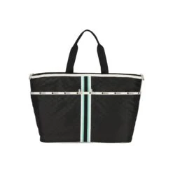 AEC Striped Large Zip Tote