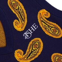 Ashe Paisley Sweater Vest -Modern Outfit Shop AA SWEATER VEST NAVY D