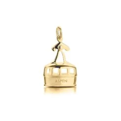 Gondola Ski Charm -Modern Outfit Shop Aspen Gondola gold
