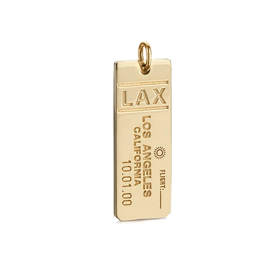 Gold LAX Los Angeles Luggage Tag Charm 3 Gold LAX Los Angeles Luggage Tag Charm