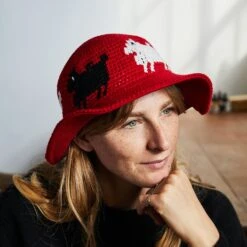 Warm & Wonderful Crocheted Bucket Hat -Modern Outfit Shop JoannaandSally 107