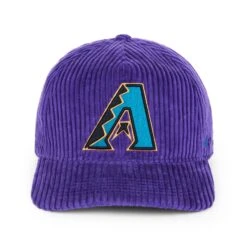 Rowing Blazers X '47 Wide-Wale Diamondbacks Cap 7 Rowing Blazers X '47 Wide-Wale Diamondbacks Cap -Modern Outfit Shop RB 47MLB HAT ARIZONA DIAMONDBACKS PURPLE FRONT