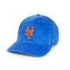 Rowing Blazers X '47 Wide-Wale Mets Cap -Modern Outfit Shop RB 47MLB HAT NYMETS BLUE ANGLE