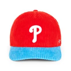 Rowing Blazers X '47 Wide-Wale Phillies Cap -Modern Outfit Shop RB 47MLB HAT PHILLIES RED FRONT