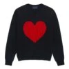 Gyles & George Women's Heart Sweater -Modern Outfit Shop RB GG W SWEATER HEART BLACK FRONT