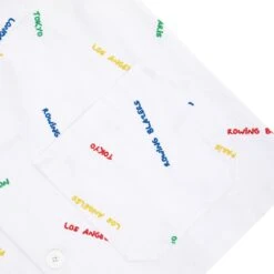 "Cities" Critter-Embroidery Chore Coat 11 "Cities" Critter-Embroidery Chore Coat -Modern Outfit Shop RB JACKET CITIES WHITE D2