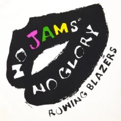 Rowing Blazers X Jams World "No Jams No Glory" Tee 7 Rowing Blazers X Jams World "No Jams No Glory" Tee -Modern Outfit Shop RB JAMS TEE LIPS WHITE D