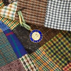 Women's Patchwork Tweed Diana Jacket (PREORDER) 10 Women's Patchwork Tweed Diana Jacket (PREORDER) -Modern Outfit Shop RB W BLAZER PATCHWORK BROWN D2