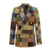 Women's Patchwork Tweed Diana Jacket (PREORDER) 1 Women's Patchwork Tweed Diana Jacket (PREORDER) -Modern Outfit Shop RB W BLAZER PATCHWORK BROWN FRONT