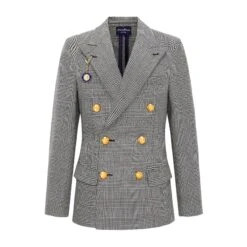 Women's Prince Of Wales Tartan Diana Jacket