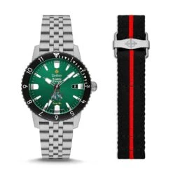 Zodiac X Rowing Blazers For Harry's Bar Super Sea Wolf 22 Zodiac X Rowing Blazers For Harry's Bar Super Sea Wolf -Modern Outfit Shop ZODIAC WATCH GREEN 1