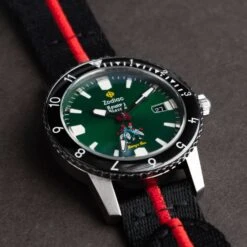Zodiac X Rowing Blazers For Harry's Bar Super Sea Wolf 31 Zodiac X Rowing Blazers For Harry's Bar Super Sea Wolf -Modern Outfit Shop ZODIAC WATCH GREEN D1