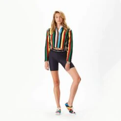 Rowing Blazers Women's Bike Shorts -Modern Outfit Shop color black 3