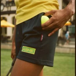 Ashe Sport Logo Mesh Short -Modern Outfit Shop color black soweto 4