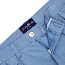 Men's Pleated Relaxed Fit Cotton Twill Trousers -Modern Outfit Shop color blue 2 421d46fe cd7d 4ec4 8dbb 2f5ab800c307