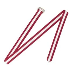 Extra-long Grosgrain Belt -Modern Outfit Shop color burgundy white 2