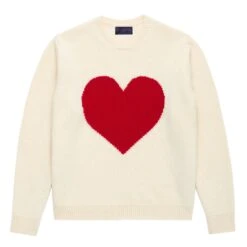 Gyles & George Unisex Heart Sweater -Modern Outfit Shop color cream 1 7932ced7 8c00 4d84 a42b a1cf44b962e8