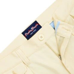 Men's Pleated Relaxed Fit Cotton Twill Trousers -Modern Outfit Shop color cream 2 9162295b 25d3 4330 bf9a 9c5374caefd8