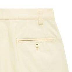 Men's Pleated Relaxed Fit Cotton Twill Trousers -Modern Outfit Shop color cream 3 b9a63b14 e3bd 4950 a873 29e11c6271df