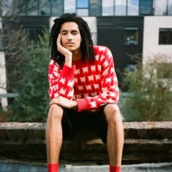 Warm & Wonderful Men's "Diana Edition" Cotton Sheep Sweater -Modern Outfit Shop color diana red 6 14c21ce6 b944 4901 9819 22b68e4d207d