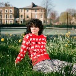 Warm & Wonderful Women's Fitted "Diana Edition" Cotton Sheep Sweater -Modern Outfit Shop color diana red 6 b1c8415d 330c 44ba 893b 6baed1fc62dc