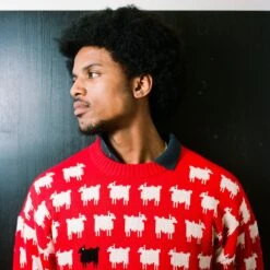 Warm & Wonderful Men's "Diana Edition" Cotton Sheep Sweater -Modern Outfit Shop color diana red 8 9378d2c9 e0b7 40a5 96d0 794bf7a9eafb