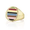 Jessica Biales Croquet Stripe Signet Ring -Modern Outfit Shop color gold 1 07ab2c38 d760 49a9 a083 6a7d340280e9
