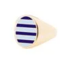 Jessica Biales Light Blue And Navy Collegiate Signet Ring -Modern Outfit Shop color gold 1 4a66d5b4 09b3 43f7 b20b 6094a0d3702a