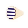 Jessica Biales Navy And White Collegiate Signet Ring -Modern Outfit Shop color gold 1 779601a8 ae9e 436e a78a 23f6bc2b44a4