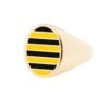 Jessica Biales Yellow And Black Collegiate Signet Ring -Modern Outfit Shop color gold 1 8baaf002 3ff9 4b52 8d95 6b39e545a5e1