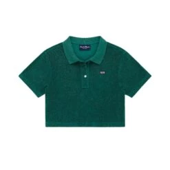 Women's Cropped Terry Cloth Polo 21 Women's Cropped Terry Cloth Polo -Modern Outfit Shop color green 1 cdbe524e 2a6f 4ae5 a171 1dc9afe88a81