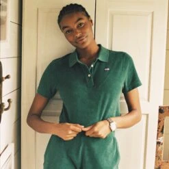 Women's Cropped Terry Cloth Polo 26 Women's Cropped Terry Cloth Polo -Modern Outfit Shop color green 6 cf7cd39b 00c5 4dc9 ba54 f1f70b090f0b