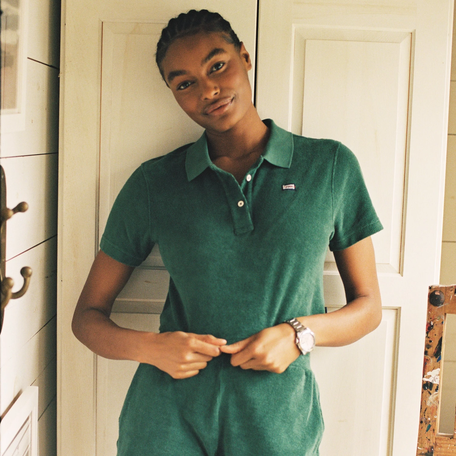 Women's Cropped Terry Cloth Polo 14 Women's Cropped Terry Cloth Polo - Image 12