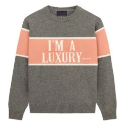 Gyles & George Men's "I'm A Luxury" Sweater 31 Gyles & George Men's "I'm A Luxury" Sweater -Modern Outfit Shop color grey 1 ba2872ed 11c5 47ae ba7f acd91eb0b4cd