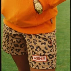 Ashe Sport Logo Mesh Short -Modern Outfit Shop color leopard 3