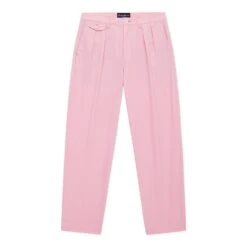 Men's Pleated Relaxed Fit Cotton Twill Trousers -Modern Outfit Shop color pink 1 d322c4a7 f41b 4d5b b917 bb1c272099ec