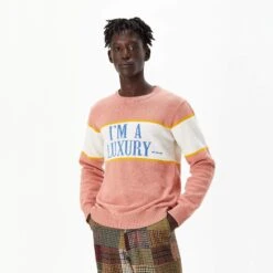 Gyles & George Men's "I'm A Luxury" Sweater 28 Gyles & George Men's "I'm A Luxury" Sweater -Modern Outfit Shop color pink 6 616f66d9 fd4d 427d 8847 86f43b748946