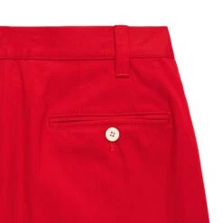 Men's Pleated Relaxed Fit Cotton Twill Trousers -Modern Outfit Shop color red 3 8cd0ff4a c31d 49f2 9082 aa645d1ad776