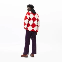 Harlequin Deep-Pile Sherpa "Jockey" Fleece 38 Harlequin Deep-Pile Sherpa "Jockey" Fleece -Modern Outfit Shop color red cream 6