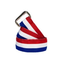 Extra-long Grosgrain Belt -Modern Outfit Shop color red white blue 1