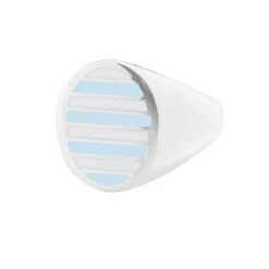 Jessica Biales Light Blue And White Collegiate Signet Ring -Modern Outfit Shop color silver 1 07cd2e4e 27dc 4b14 903a 187b29645a5d