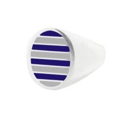 Jessica Biales Gray And Navy Collegiate Signet Ring -Modern Outfit Shop color silver 1 5c1ecd45 1684 40b8 8533 f6eeeca2aed6