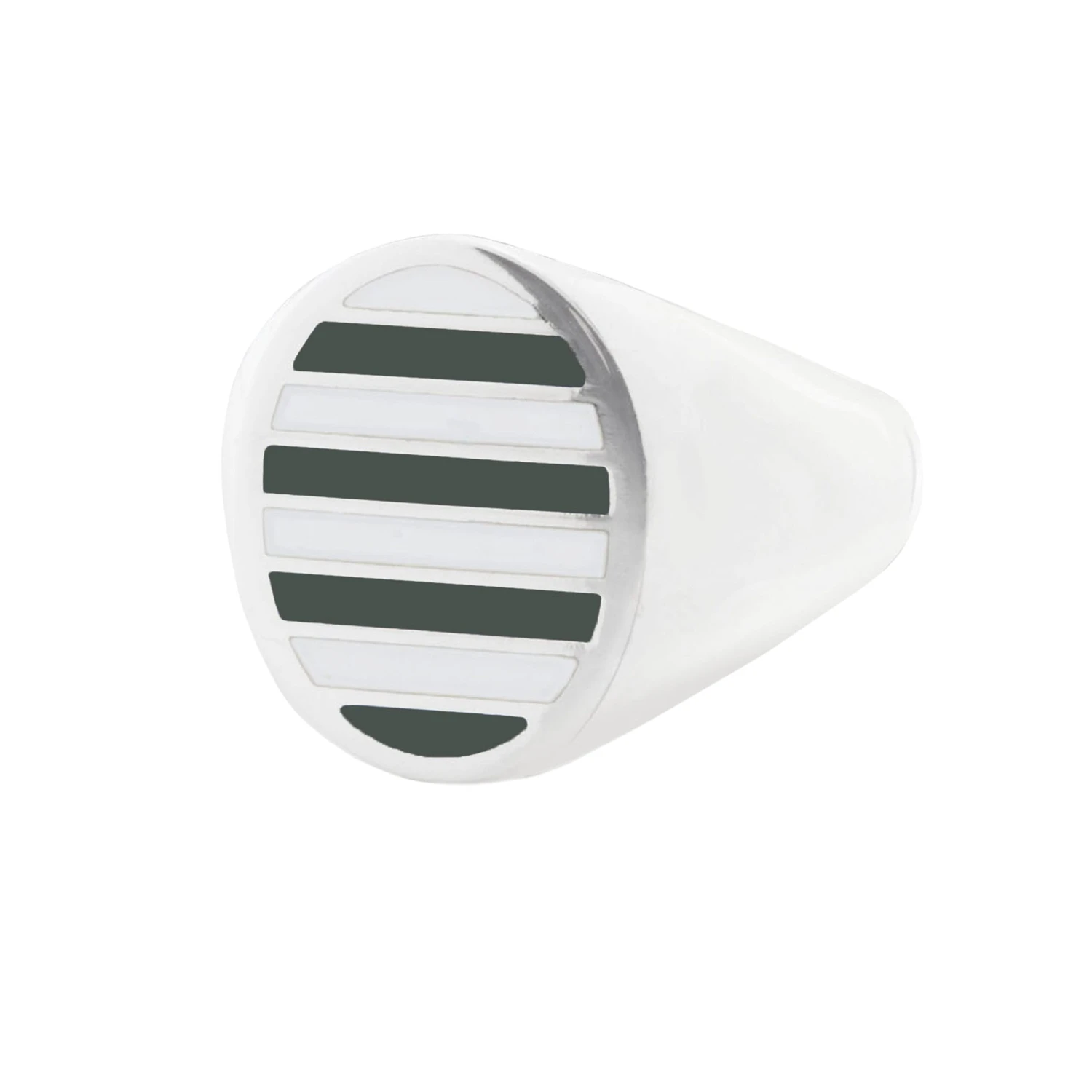 Jessica Biales Green And White Collegiate Signet Ring 4 Jessica Biales Green And White Collegiate Signet Ring - Image 2