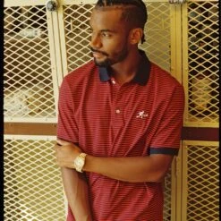 Arthur Ashe 1968 Tennis Polo 24 Arthur Ashe 1968 Tennis Polo -Modern Outfit Shop color u s a micro stripe 5