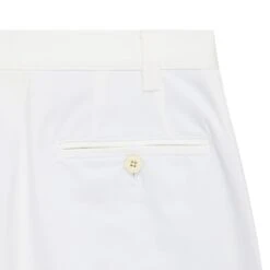 Men's Pleated Relaxed Fit Cotton Twill Trousers -Modern Outfit Shop color white 3 915d7618 dd89 43b6 8f92 01597a56650f